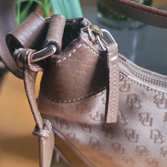 Dooney & Bourke Brown Leather & Signature Hobo - Picture 5 of 16